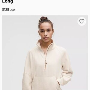 lululemon athletica Cream Half-Zip Pullover